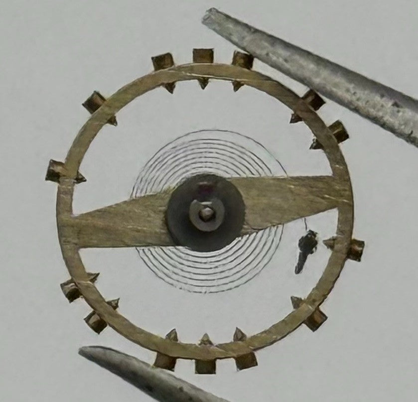 Derby 40 Balance Wheel Complete And Spring 8¾’’’ 102 M Watch Movement Parts NOS