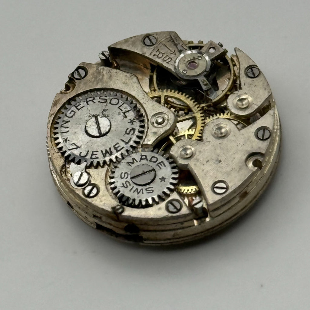 Ingersoll Watch Movement - 7 Jewels - For Parts / Repair - 23.4mm