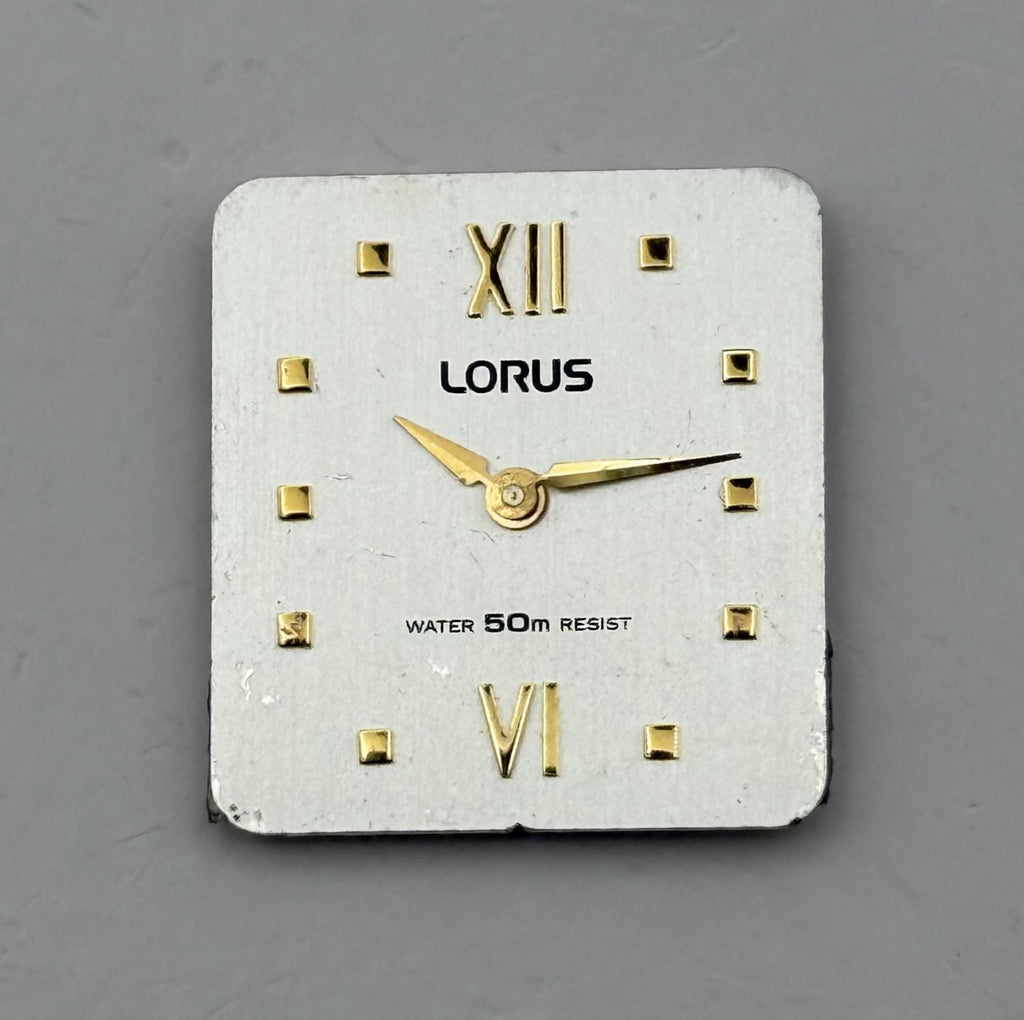 Lorus Watch Dial Rectangular Roman Numerals Vintage Spare Parts Repair 18.5mm