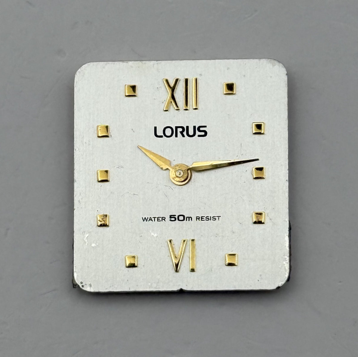 Lorus Watch Dial Rectangular Roman Numerals Vintage Spare Parts Repair 18.5mm