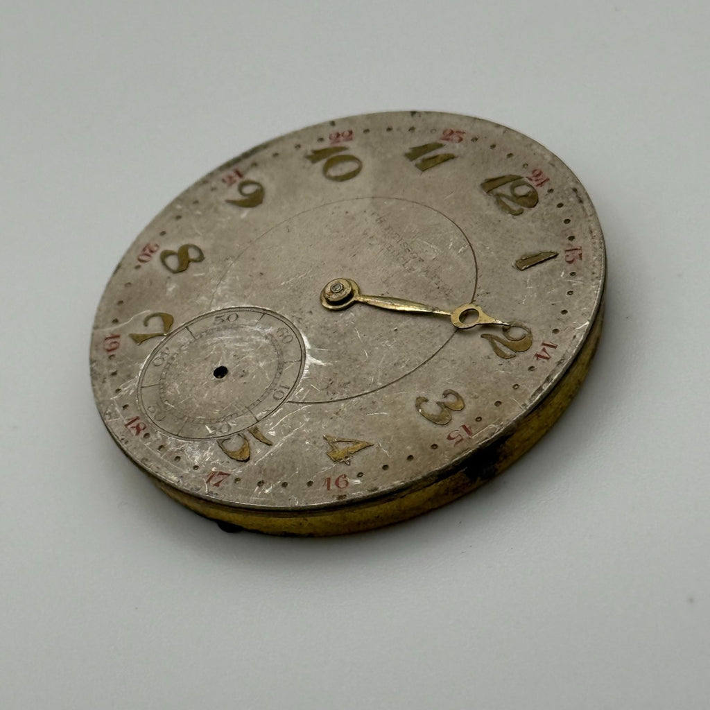 Swiss Lever Pocket Watch Movement - Tissot 18''' Hunter - Parts / Repair 41.4mm
