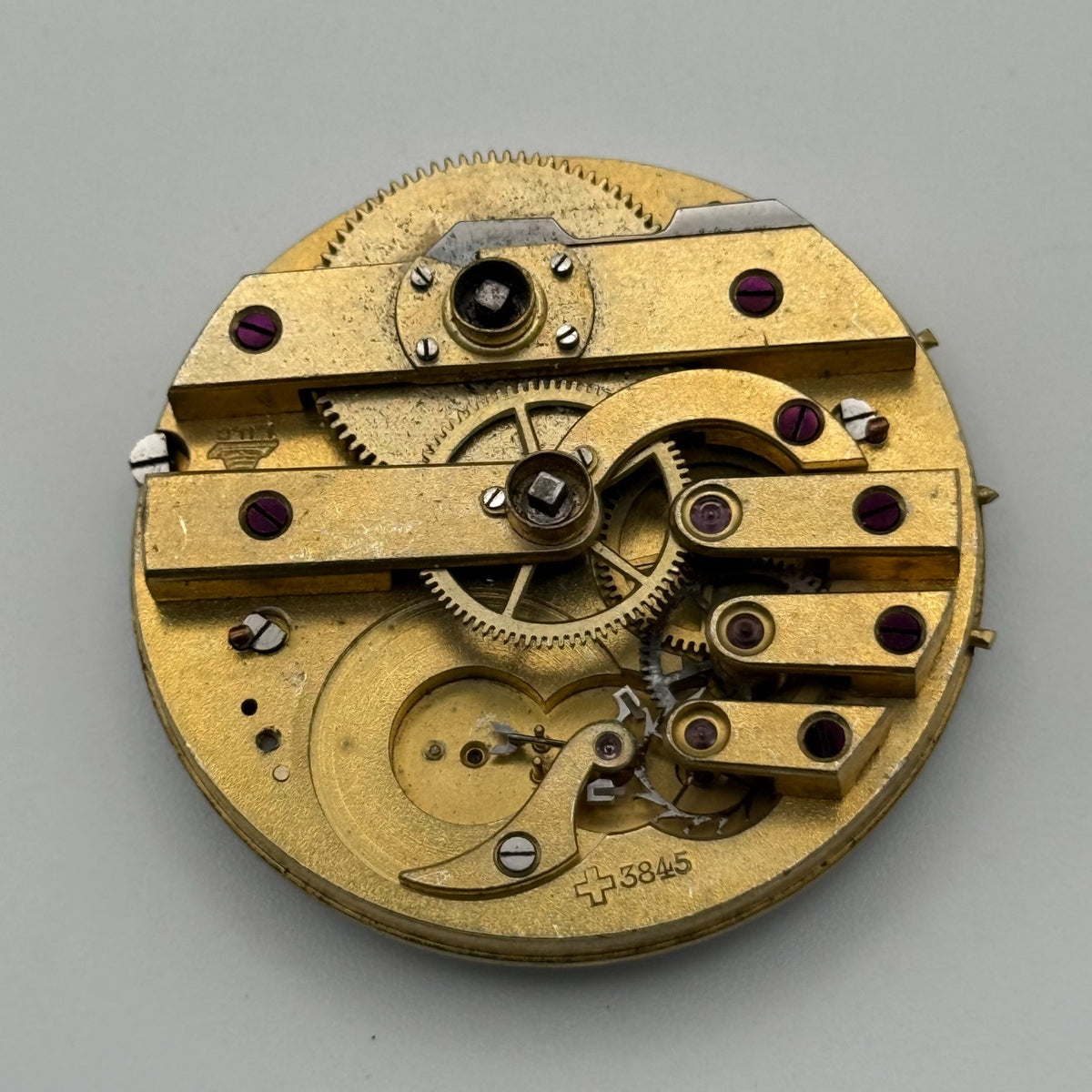 Louis-Ulysse Chopard Pocket Watch Movement - Patent 3845 - From 1891 - For Parts