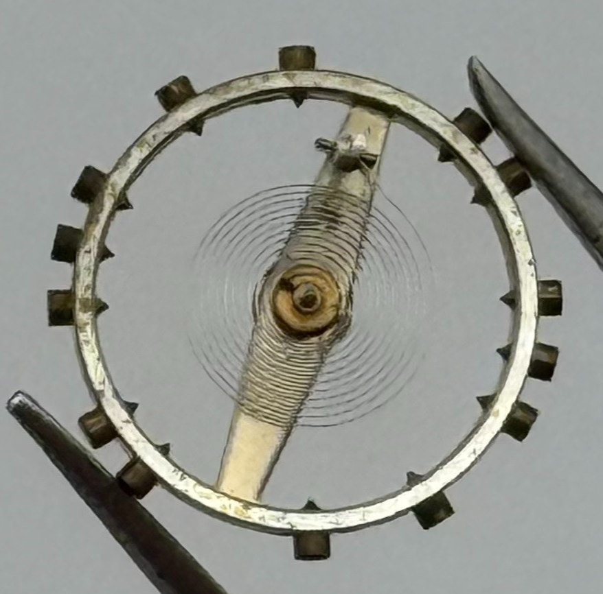 Peseux 170 Inca Balance Wheel Complete And Spring 457 Watch Movement Parts NOS