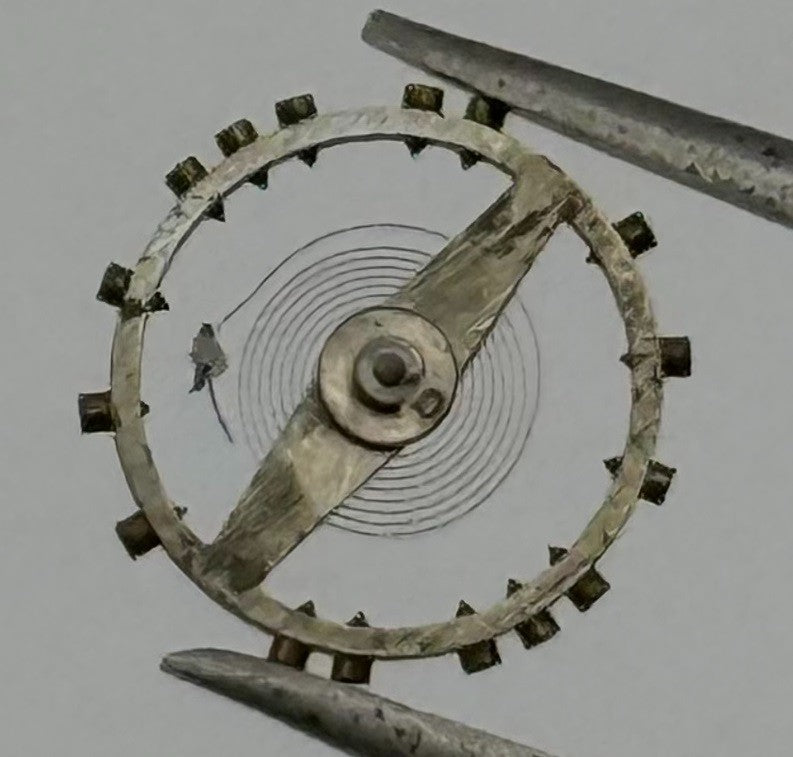 AS 1051 Balance Wheel Complete And Spring 5¼’’’ 34 M Watch Movement Parts NOS