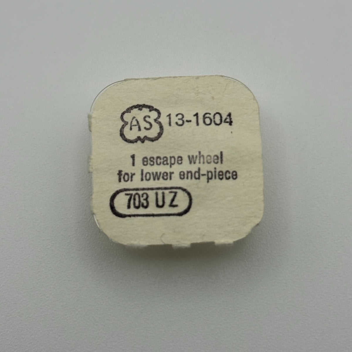 AS 1604 Escape Wheel For Lower End Piece - 13 - 703 UZ - NOS - Watch Parts