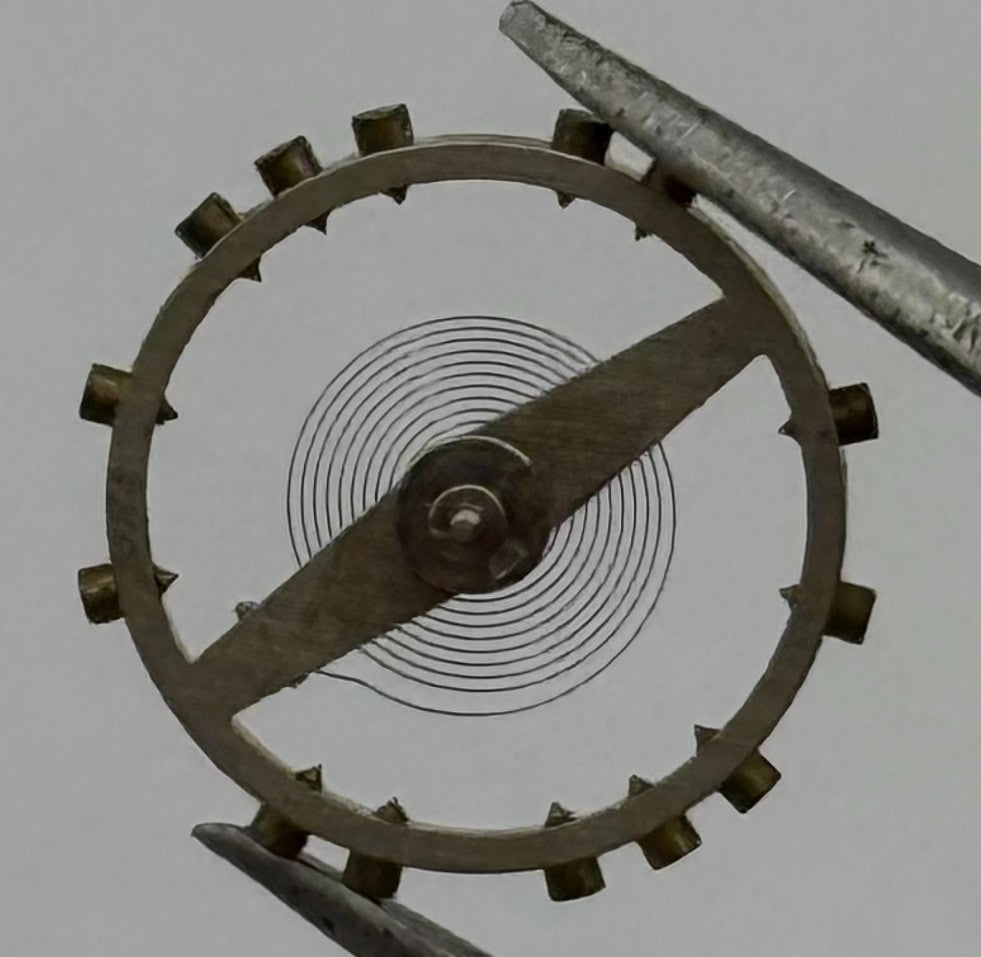 Peseux 170 Inca Balance Wheel Complete And Spring 457 Watch Movement Parts NOS