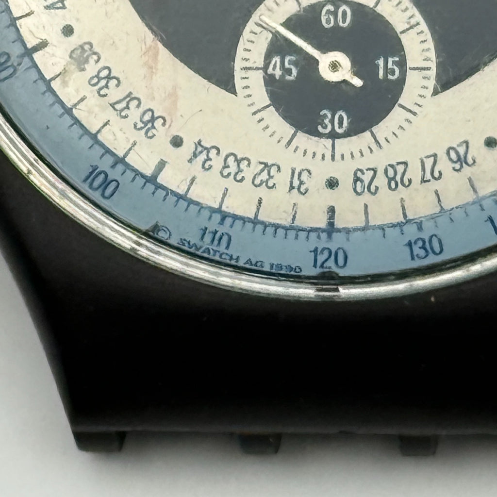 Vintage Swatch Chrono Watch SCN102 Silver Star 1990 ETA Quartz Swiss 40mm Parts 
