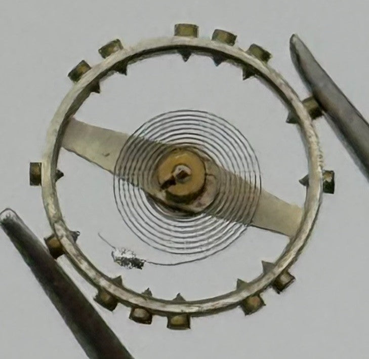 FEF 370 Balance Wheel Complete And Spring 6¾ x8’’’ 2947 Watch Movement Parts NOS