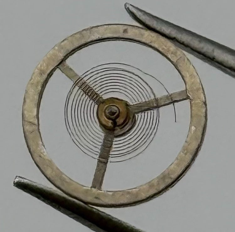 EB 1504 1599 Balance Wheel Complete And Spring 465 Watch Movement Parts NOS