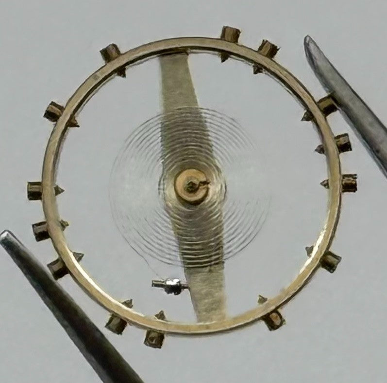 Tissot 27 SSR Balance Wheel Complete And Spring Renata 575 Watch Movement Parts