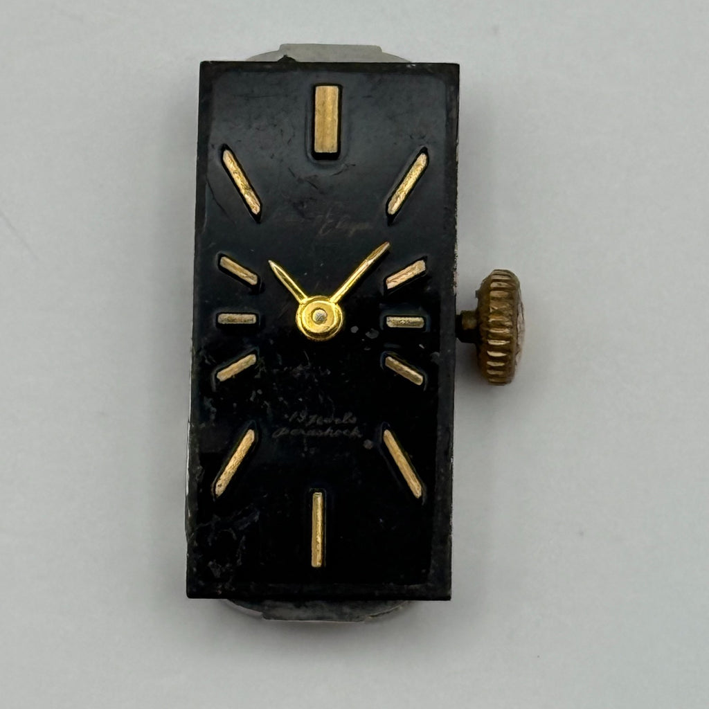 Citizen 9407 Parashock Baguette Watch Movement - For Parts / Repair - 10.2mm