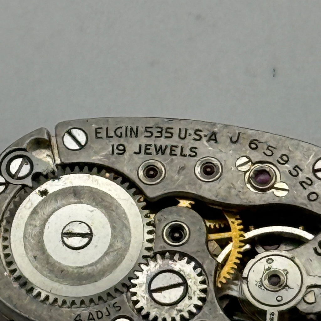 Lady Elgin Grade 535 Model 2 Watch Movement 1948 American Parts Repair 21/0s 