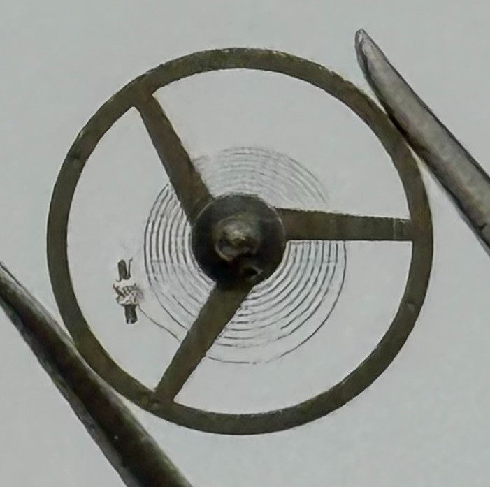 FHF 34 Balance Wheel Complete And Spring Renata 1107 M Watch Movement Parts NOS