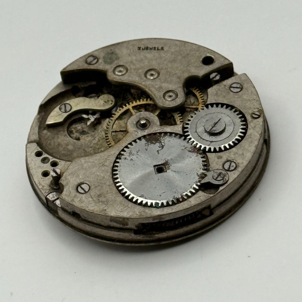 FHF Patent 51482 Watch Movement Swiss 7 Jewels Incomplete Parts Repair 29.2mm