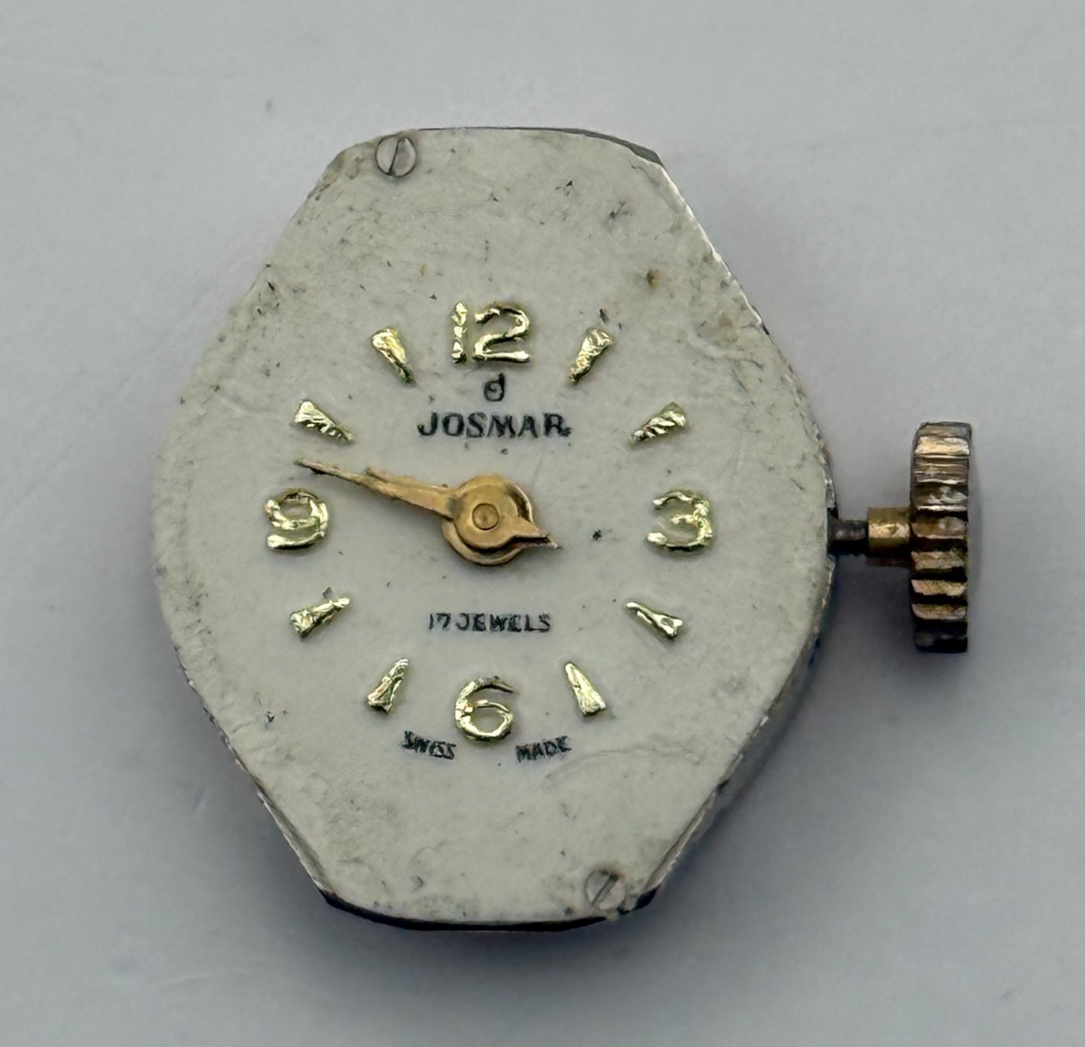 BFG 927 Watch Movement Josmar 17 Jewels Swiss Manual Wind Parts Repair 15.2mm