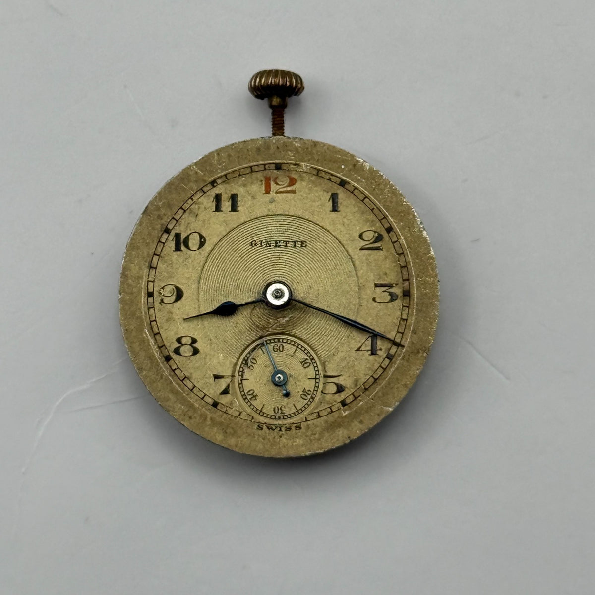 Cretets Watch Movement Ginette Swiss 16 Jewels Manual Wind Parts Repair 21.3mm