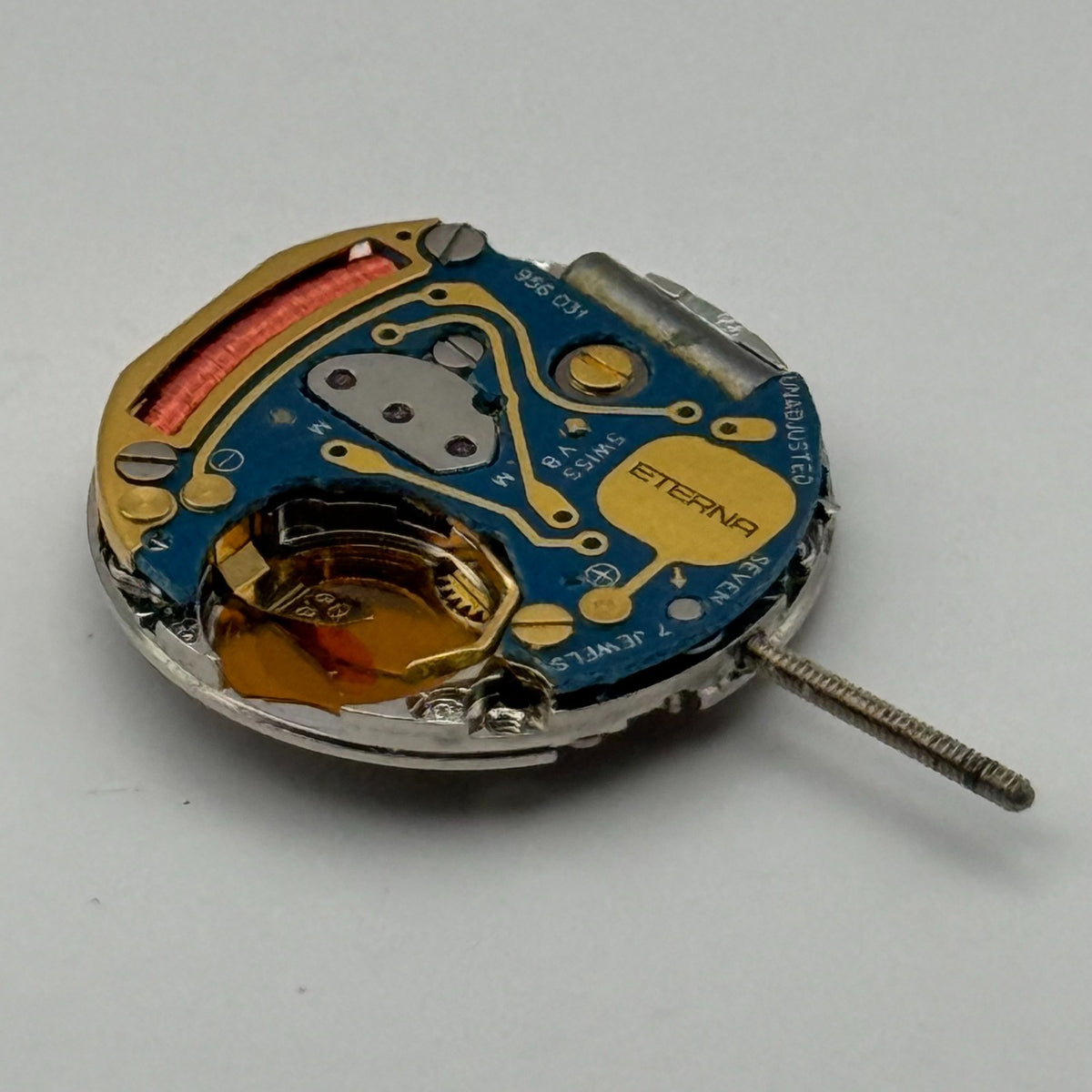 ETA 956.031 Watch Movement Quartz Eterna Swiss 7 Jewels Parts Untested 17.4mm