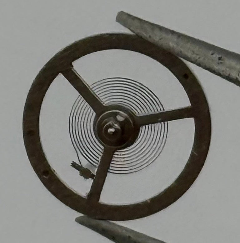 EB 1297 Balance Wheel Complete And Spring 5¼’’’ 201 Watch Movement Parts NOS