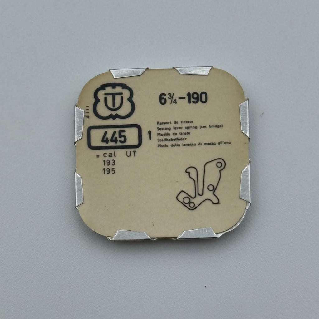 Unitas 190 Setting Lever Spring - 6 3/4 - 445 - New Old Stock - Watch Parts