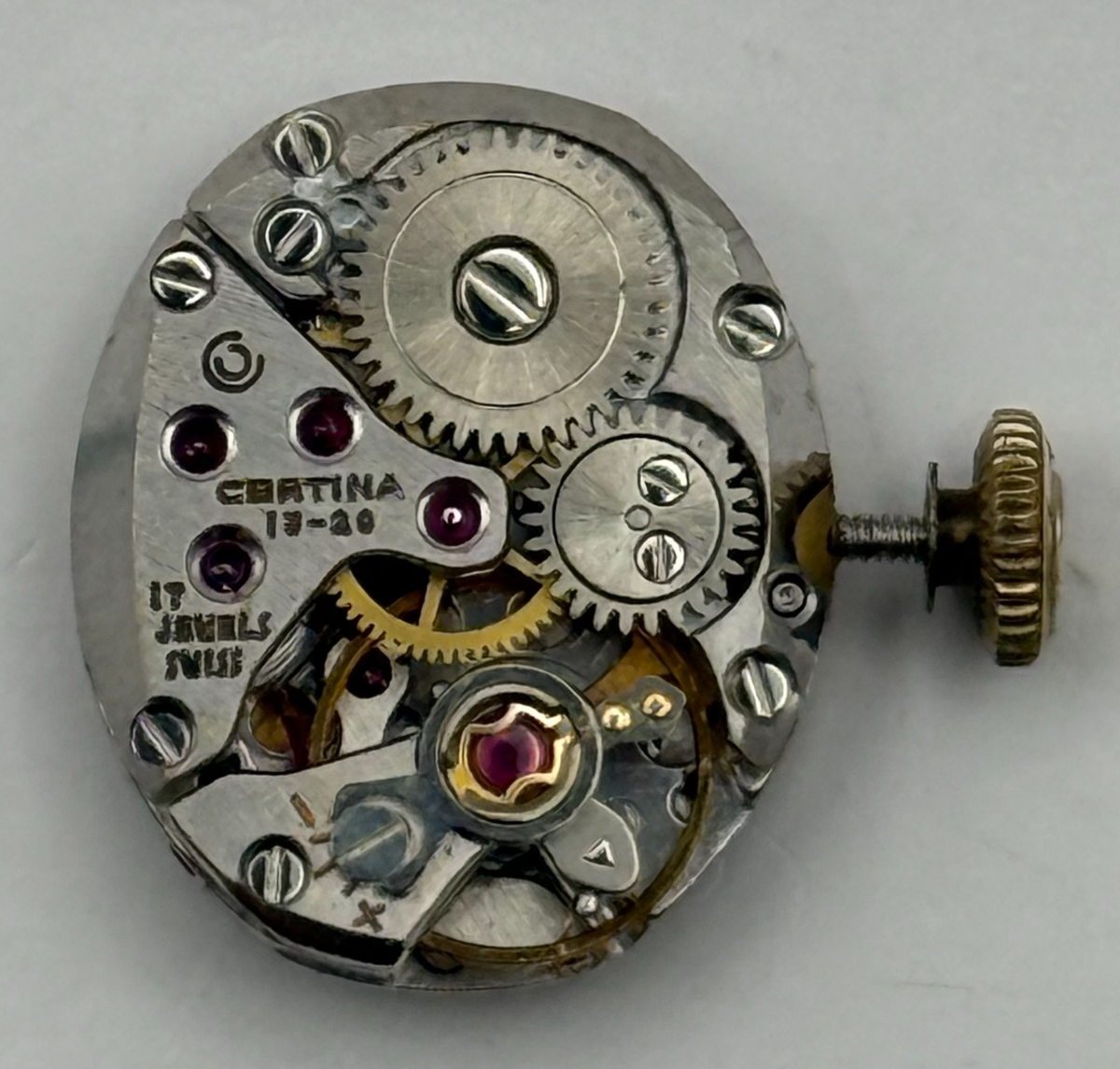 Certina 13-20 Watch Movement Ladies 17 Jewels Running Manual Wind Parts 15.5mm