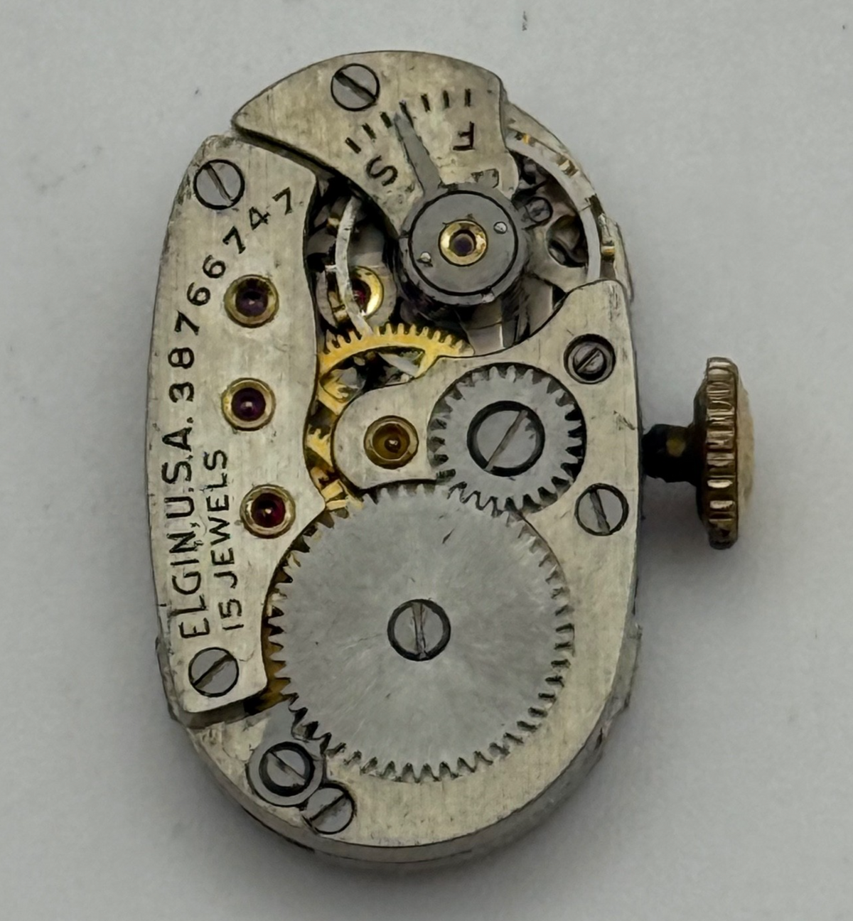 Elgin Grade 541 Model 2 Watch Movement 1940 Vintage American Parts Repair 21/0s 