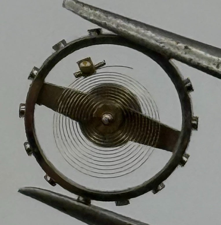BFG 34 PL Balance Wheel Complete And Spring Watch Movement Parts Vintage NOS