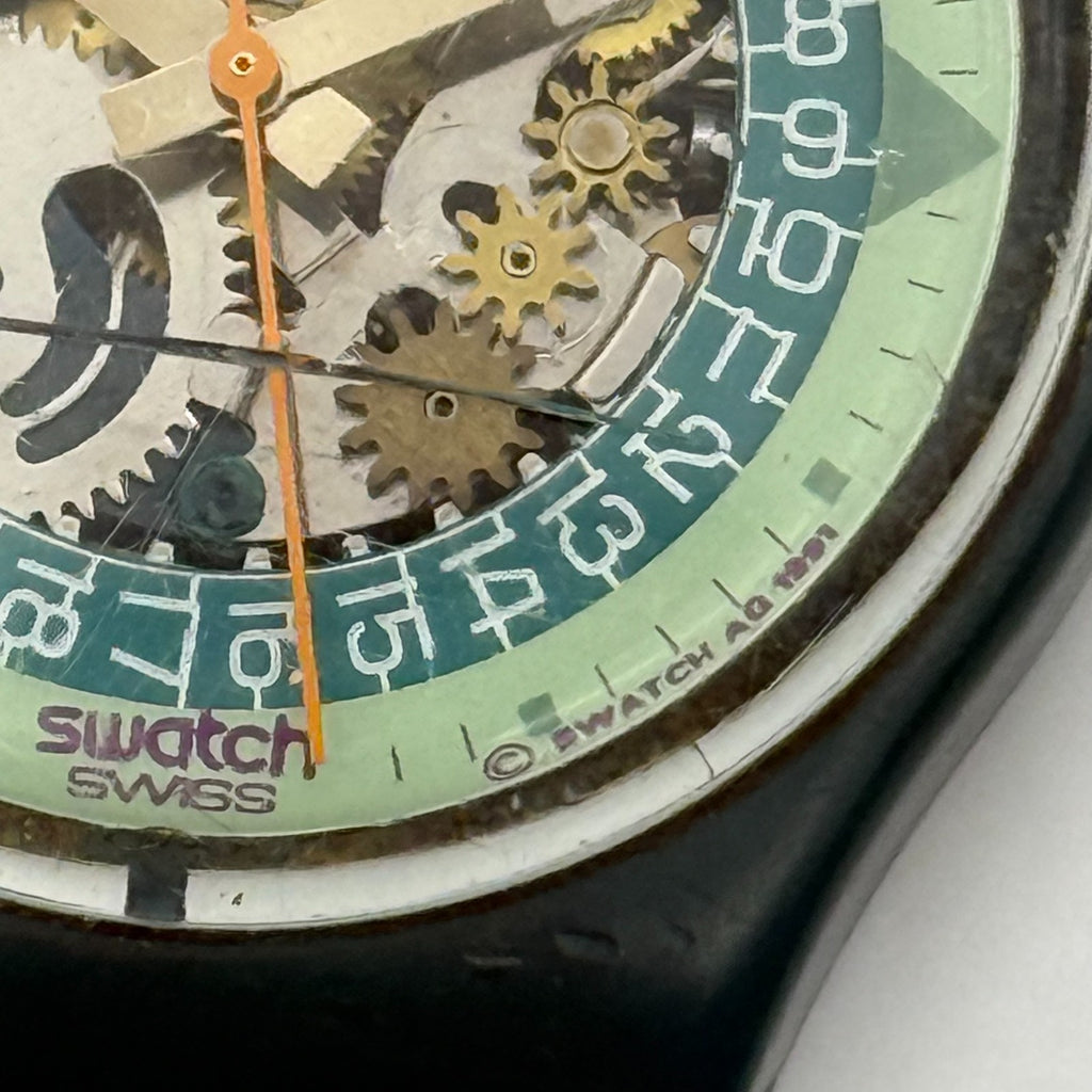 Vintage Swatch Gents Watch GG403 Steel Lite 1991 ETA Quartz Swiss 33mm Parts 