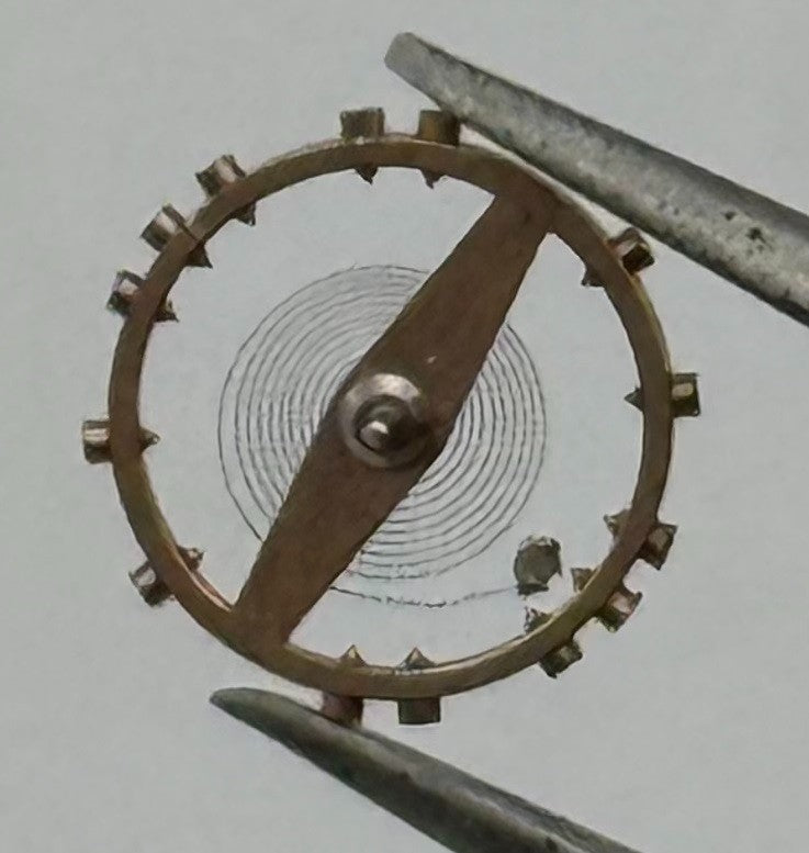 Foerster 611 Balance Wheel Complete And Spring 5¼’’ 583 Watch Movement Parts NOS