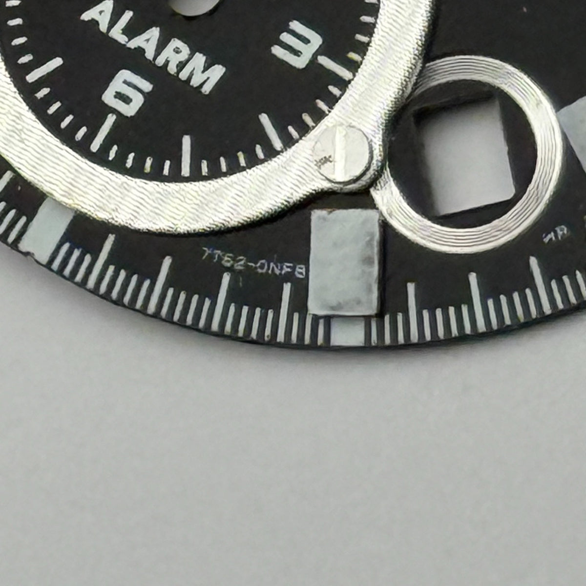 Seiko 7T62-0N48 Watch Dial Chronograph Alarm 100M Black Spare Parts Repair 28mm