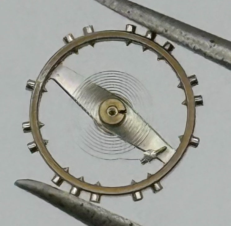 ETA 2412 Balance Wheel Complete And Spring 6¾’’’  1257 Watch Movement Parts NOS