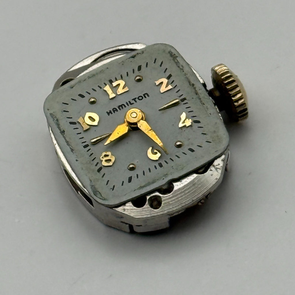 Hamilton 757 Watch Movement Running 22 Jewels U.S.A. Manual Wind Parts 12.9mm
