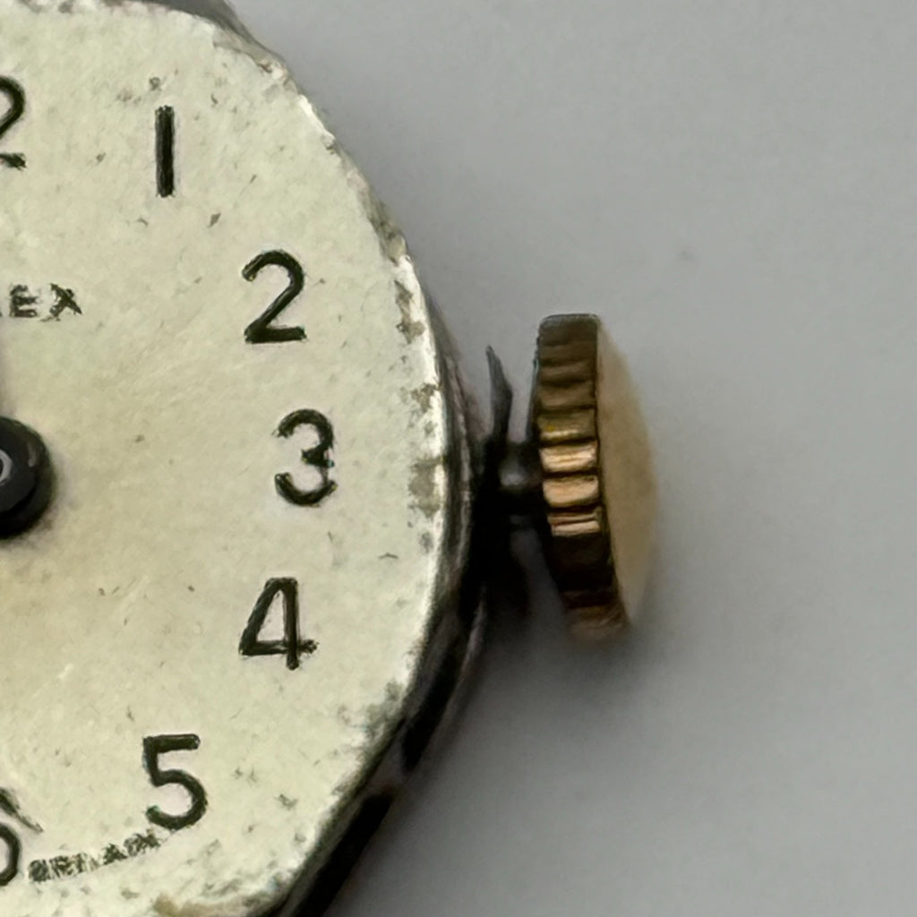 Timex 453 Watch Movement Great Britain Manual Wind Vintage Parts Repair 14.2mm