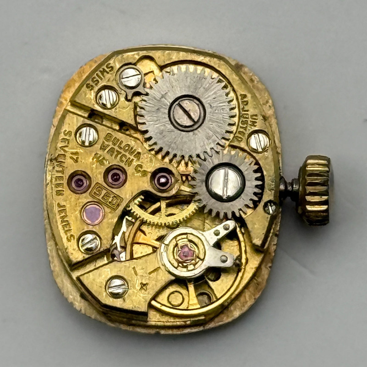 Bulova 5BD Watch Movement Running Ladies 17 Jewels Swiss Parts Repair 13mm