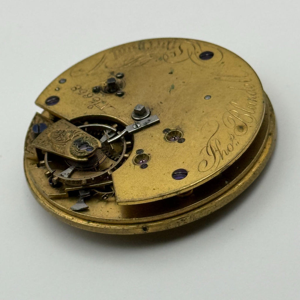 Thomas Blundell Liverpool Pocket Watch Movement - Lever - Running / Parts 42.7mm