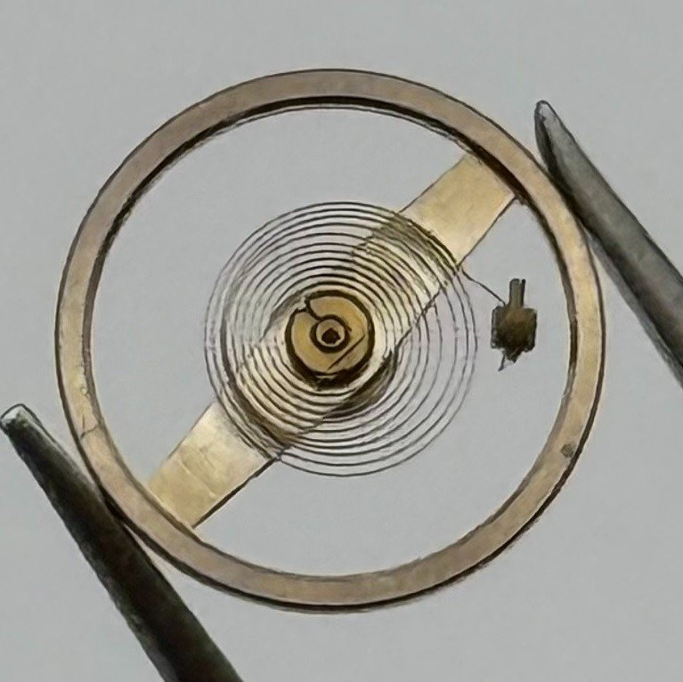 Ebosa 52 Balance Wheel Complete And Spring 5¼’’’ No 130 Watch Movement Parts NOS