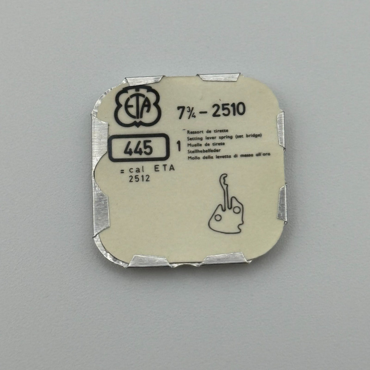 ETA 2510 Setting Lever Spring - 7 3/4 - 445 - New Old Stock - Watch Parts