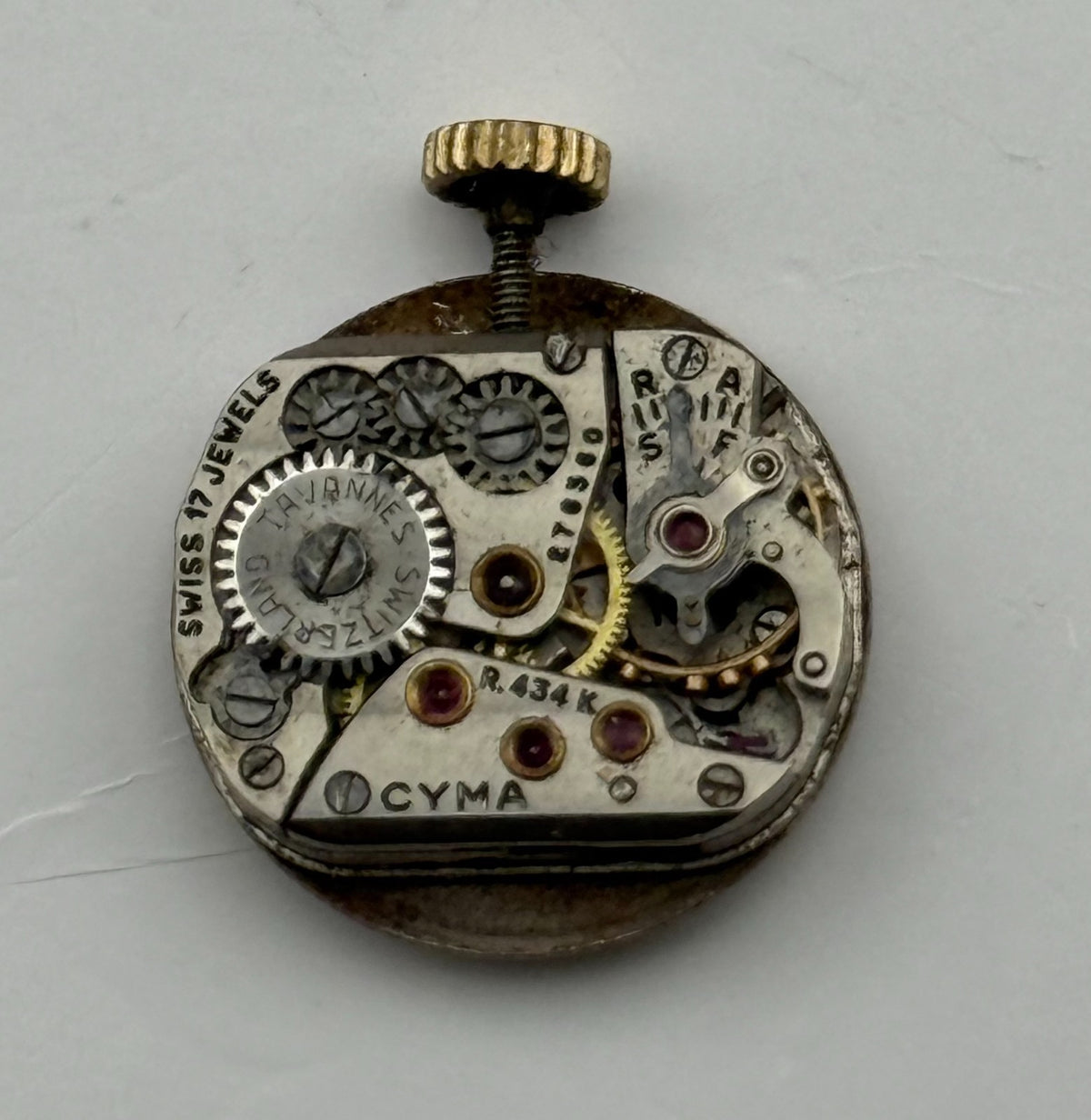 Cyma R434K Watch Movement Cymaflex 17 Jewels Swiss Manual Wind Parts 11.5mm