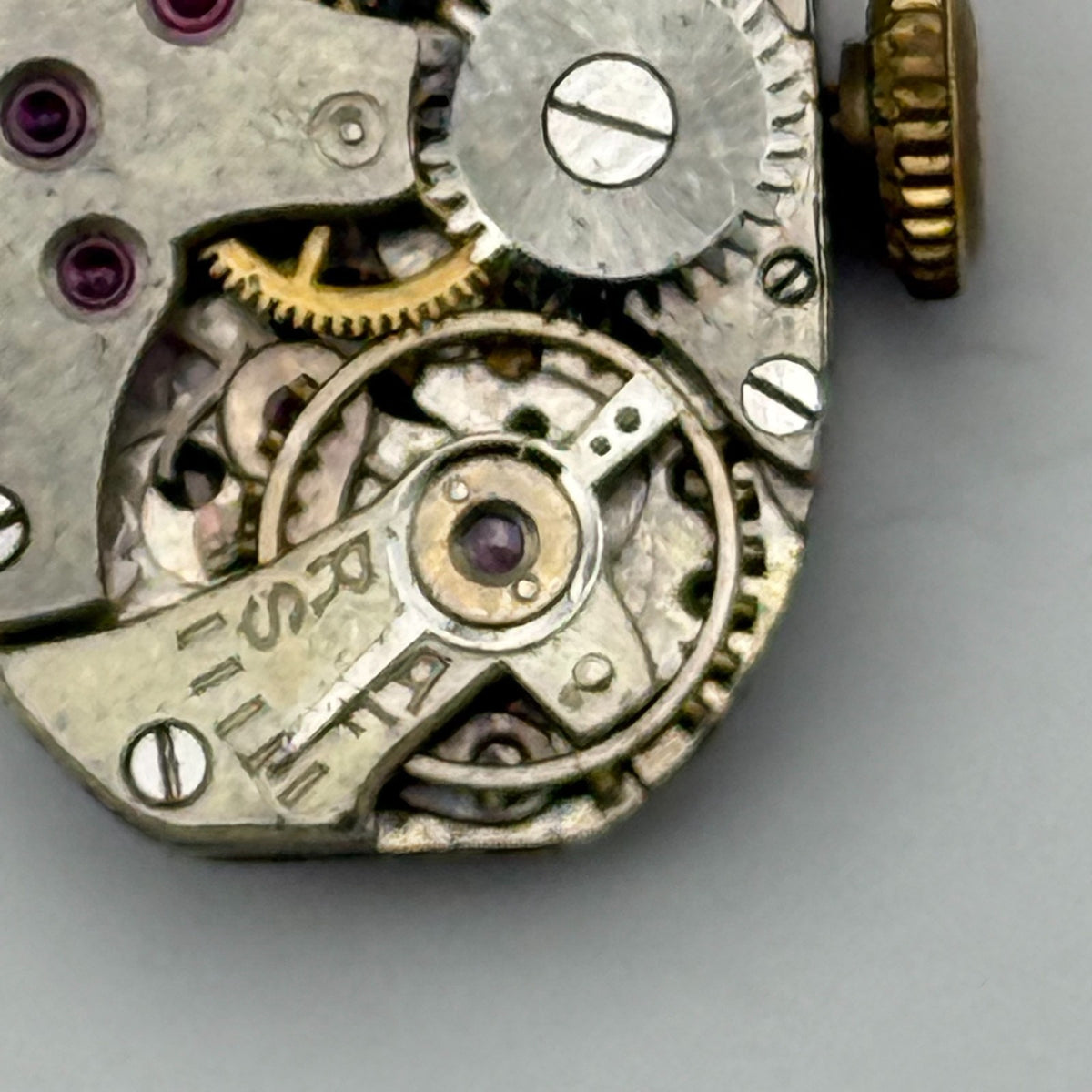 Peseux 120 Watch Movement Running Everite 15J Swiss Manual Wind Parts 12.8mm