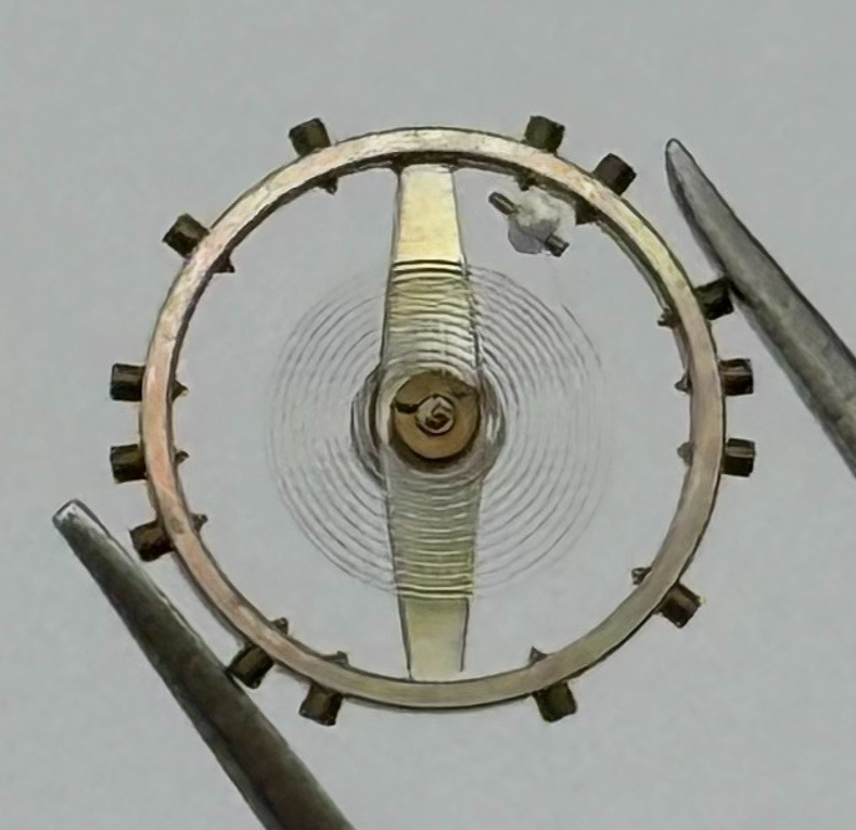 Peseux 40 Balance Wheel Complete And Spring 9¾’’’ Renata 436 Watch Movement Part
