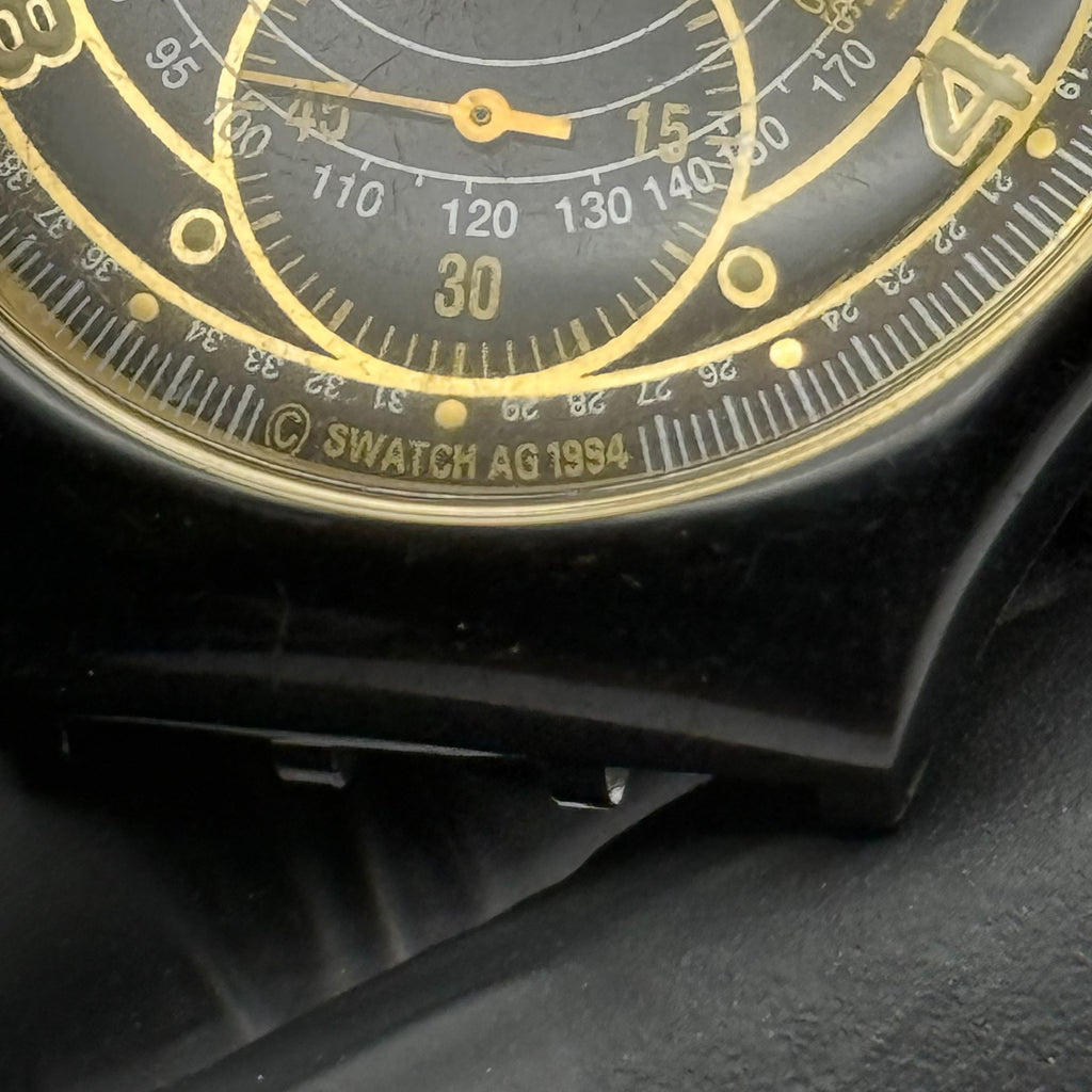 Vintage Swatch Chrono Watch SCB113 Count 1994 ETA Quartz Swiss 40mm Parts Repair