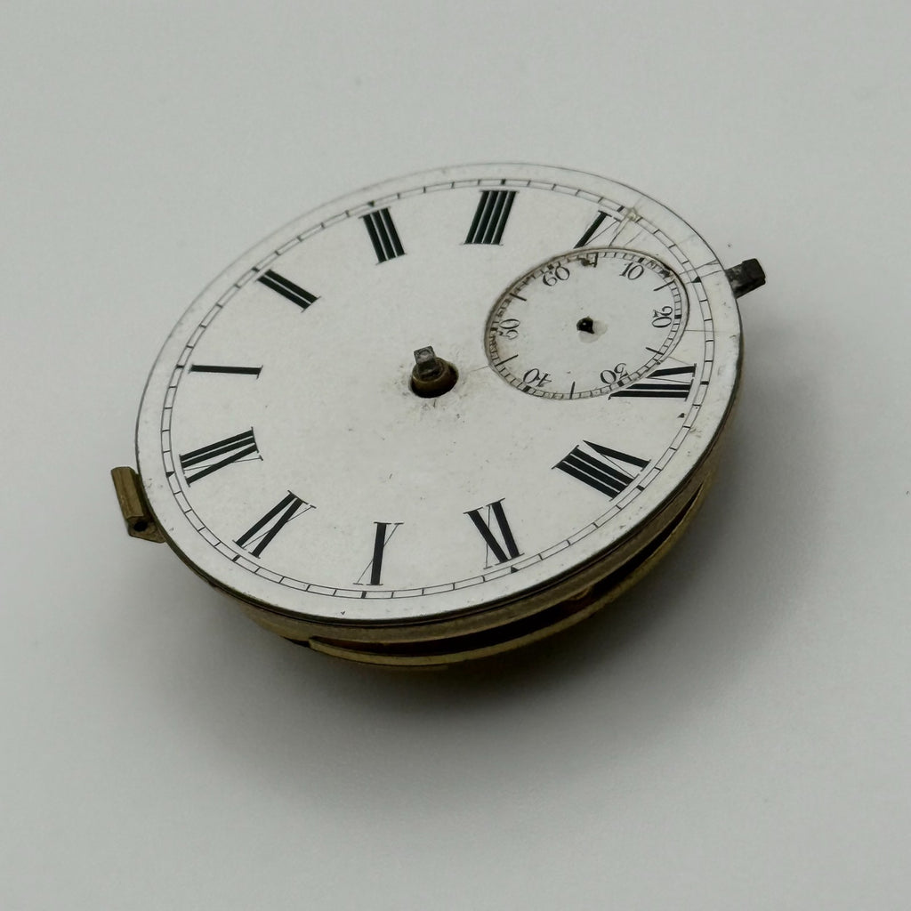 English Lever Pocket Watch Movement - CWMC Antique - For Parts / Repair - 42.9mm