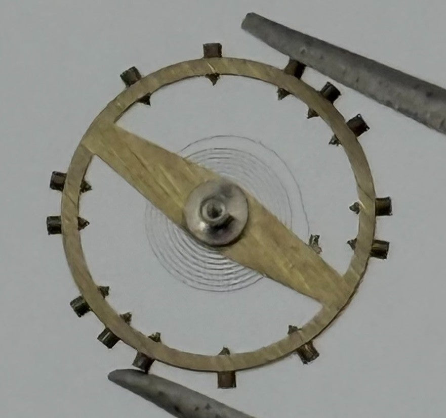 ETA 2512 Balance Wheel Complete And Spring 7¾’’’ 1454 M Watch Movement Parts NOS