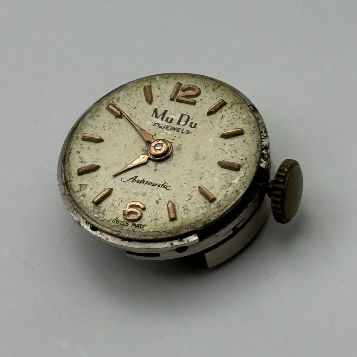 AS 1477 Watch Movement A. Schild MuDu 17J Swiss Automatic Parts Repair 16.3mm