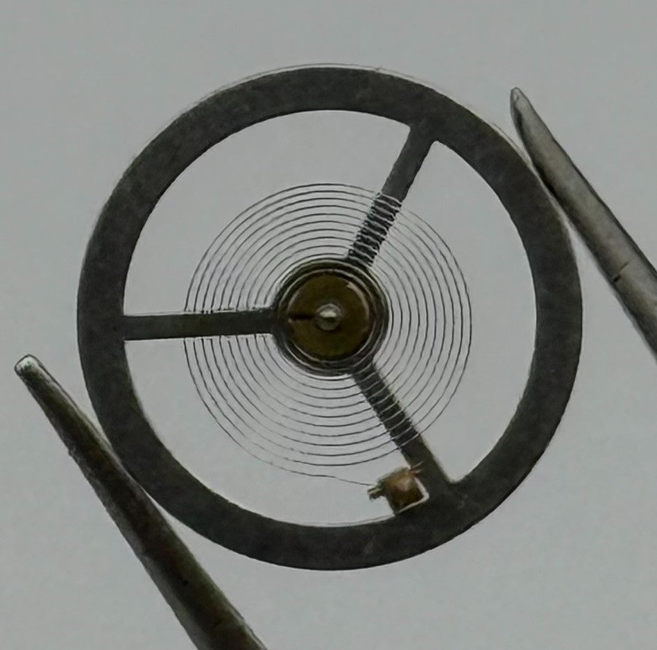 E.S. 50 Balance Wheel Complete And Spring 12’’’ Renata 1400 Watch Movement Parts