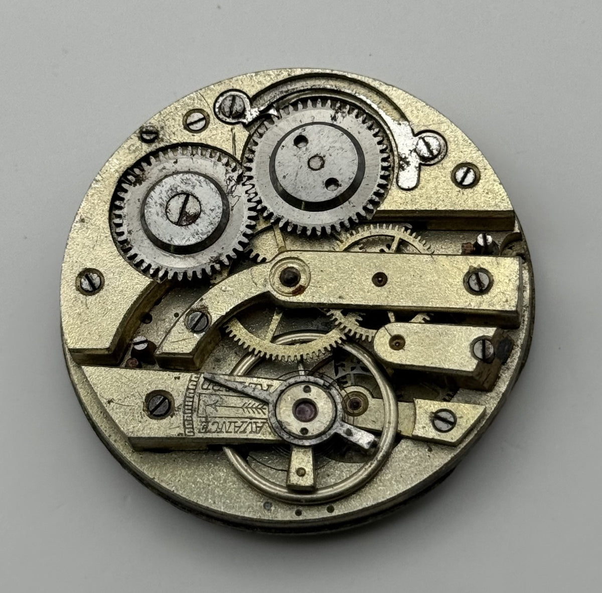 Cylinder Escapement Pocket Watch Movement - Unidentified - Parts / Repair 40mm