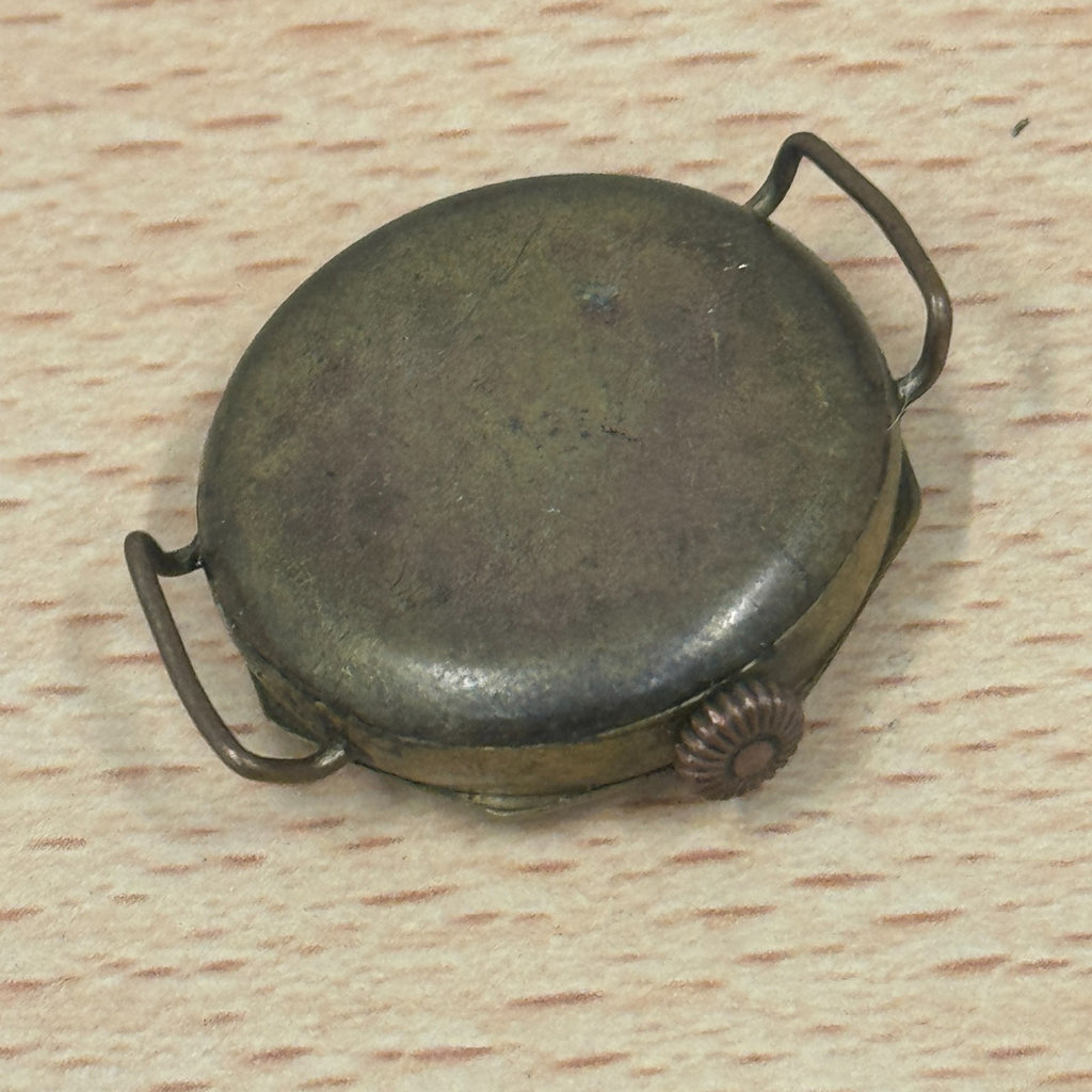 Enamel Bezel Trench Style Watch - Antique ? - Unusual Swiss - Spares/Repairs