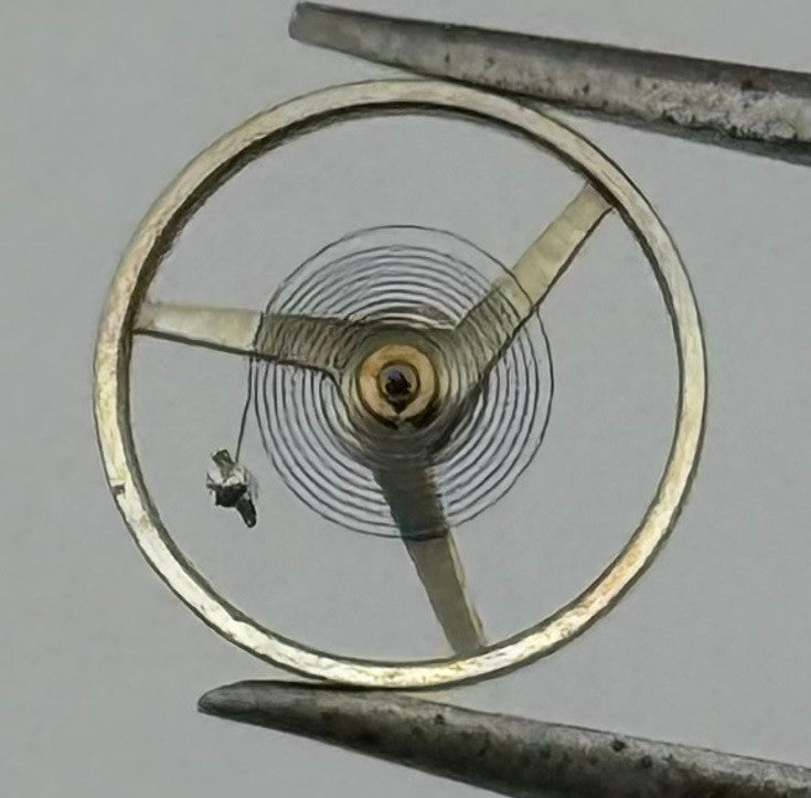 FHF 34-21 Inca Balance Wheel Complete And Spring 1640 M Watch Movement Parts NOS