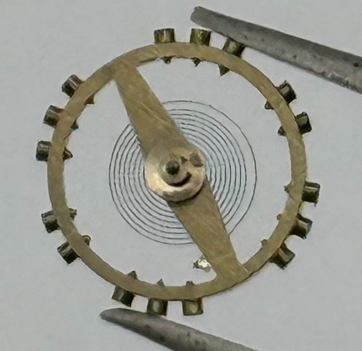 Peseux 220 Balance Wheel Complete And Spring 8¾’’’ 282 Watch Movement Parts NOS