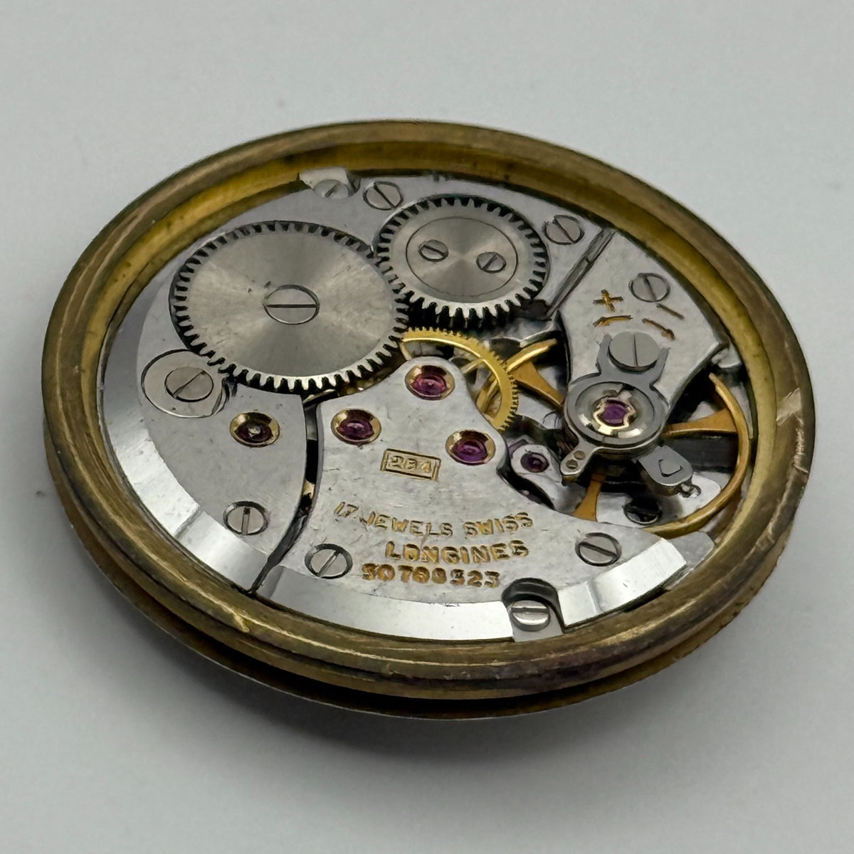 Longines 284 Watch Movement - 17 Jewels - For Parts / Repair - 30.5mm