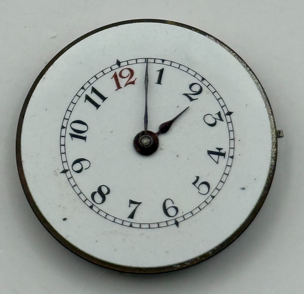 Longines 10.85N Watch Movement Red 12 B&Co 15 Jewels Manual Wind Parts 22.8mm